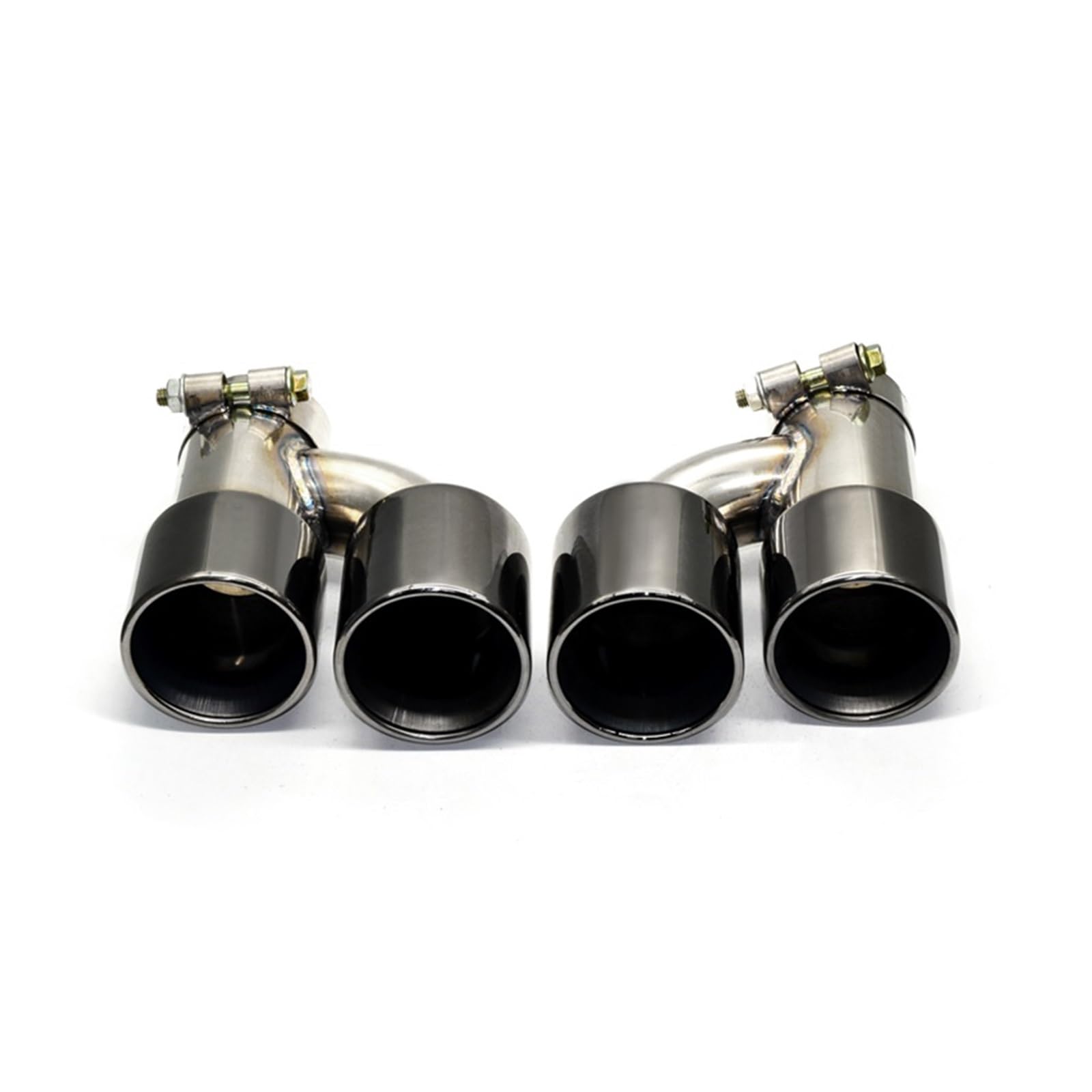 Auto Auspuff Endrohr Für 535i 535d F10 F11 Upgrade Für M5 Look Quad Endrohr Schalldämpfer Auspuffanlage 1 Paar Auspuffendrohrspitze Auspuff Endrohr(Schwarz) von LIANGBAOS