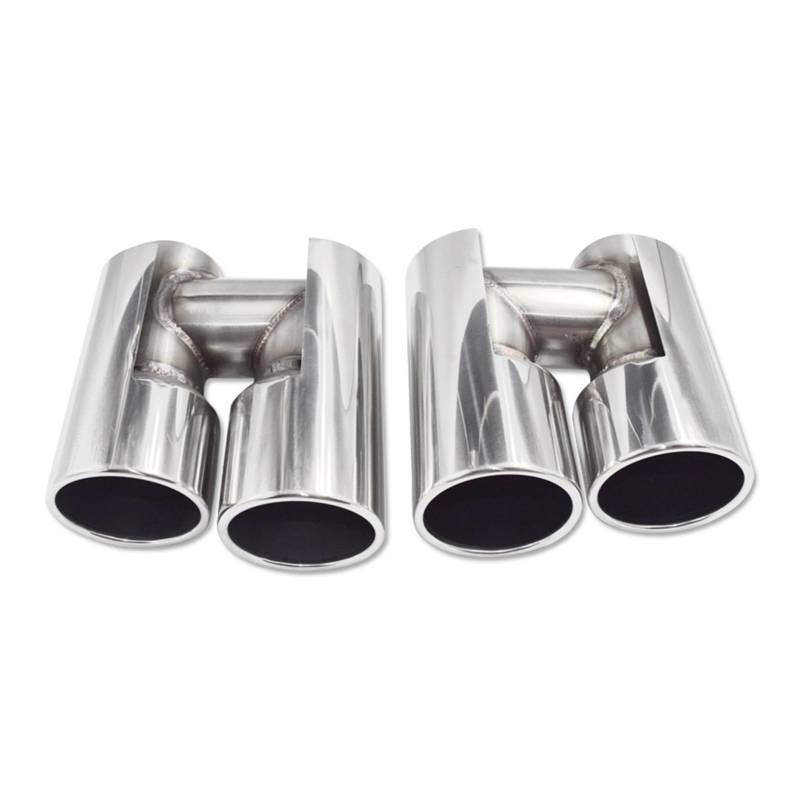 Auto Auspuff Endrohr Für 535i 535d F10 F11 Upgrade Für M5 Look Quad Endrohr Schalldämpfer Auspuffanlage 1 Paar Auspuffendrohrspitze Auspuff Endrohr(Silver B) von LIANGBAOS
