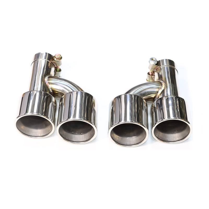 Auto Auspuff Endrohr Für 535i F10 F11 640i Doppelauspuff-Upgrade Für M5-Look Quad-Endrohr Schalldämpfer Auspuffanlage Spitzen Düse Auspuff Endrohr(Silber) von LIANGBAOS