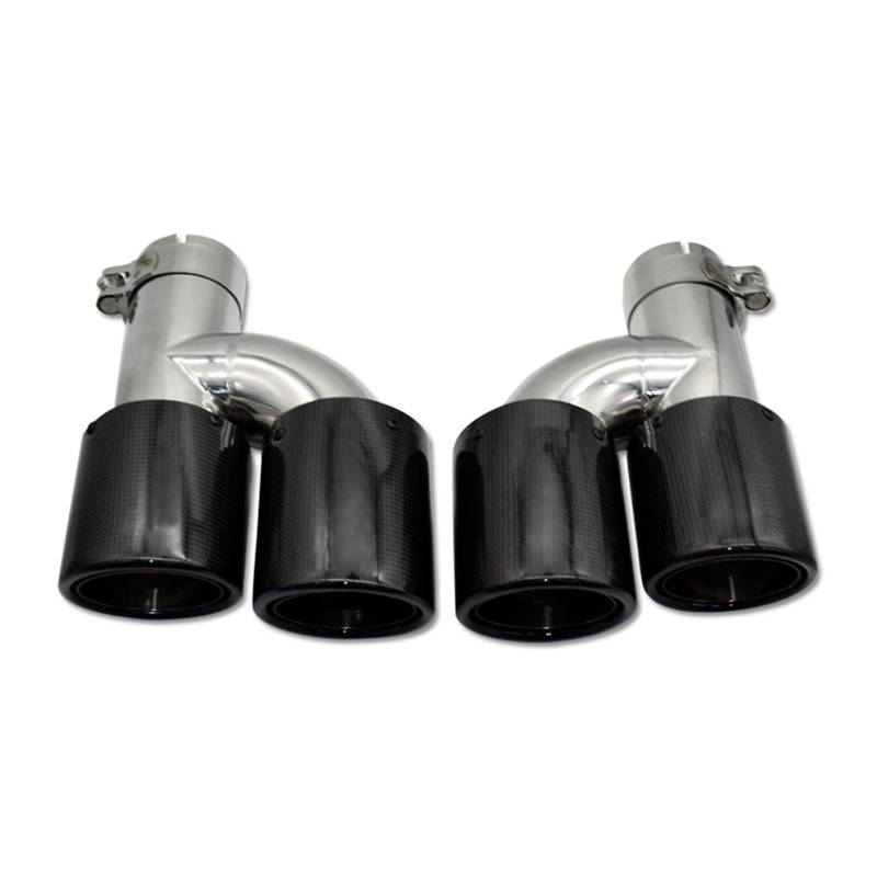 Auto Auspuff Endrohr Für 535i F10 F11 Upgrade Für M5 Look Quad Endrohr Edelstahl Schalldämpfer Auspuffanlage Tipps Düse Auspuff Endrohr(Carbon Fiber A) von LIANGBAOS