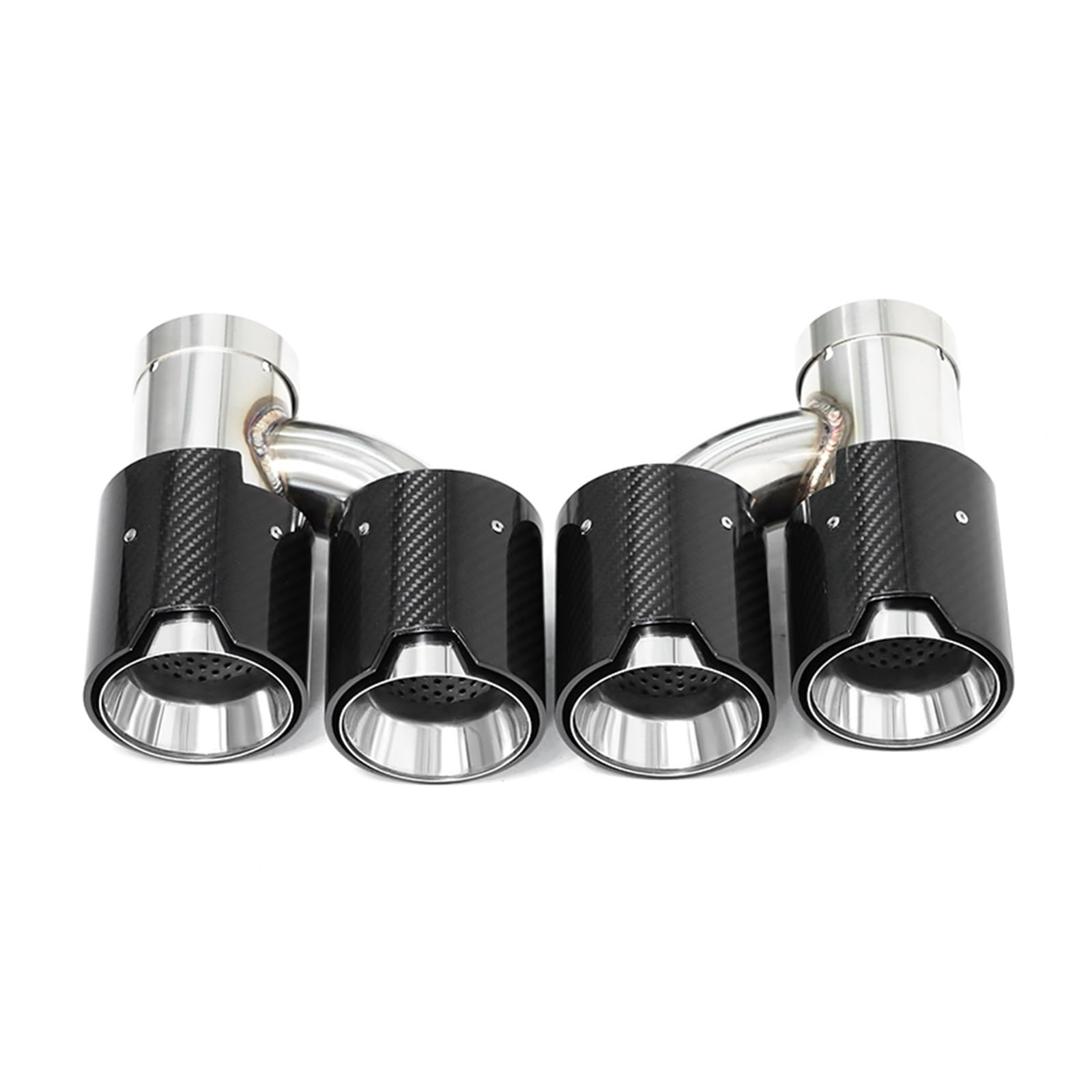 Auto Auspuff Endrohr Für 535i F10 F11 Upgrade Für M5 Look Quad Endrohr Edelstahl Schalldämpfer Auspuffanlage Tipps Düse Auspuff Endrohr(Carbon Fiber B) von LIANGBAOS