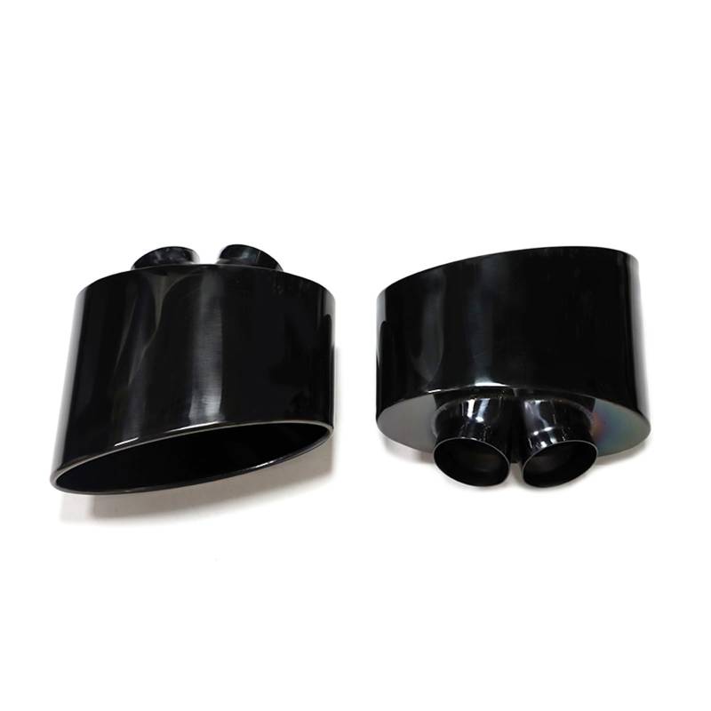 Auto Auspuff Endrohr Für A3 A4 A5 A6 A7 Bis RS3 RS4 RS5 RS6 RS7 Endrohrdüse Schalldämpferspitze Ovale Auspuffspitze Große Bohrung 220 Mm Auspuff Endrohr(A Style Black) von LIANGBAOS