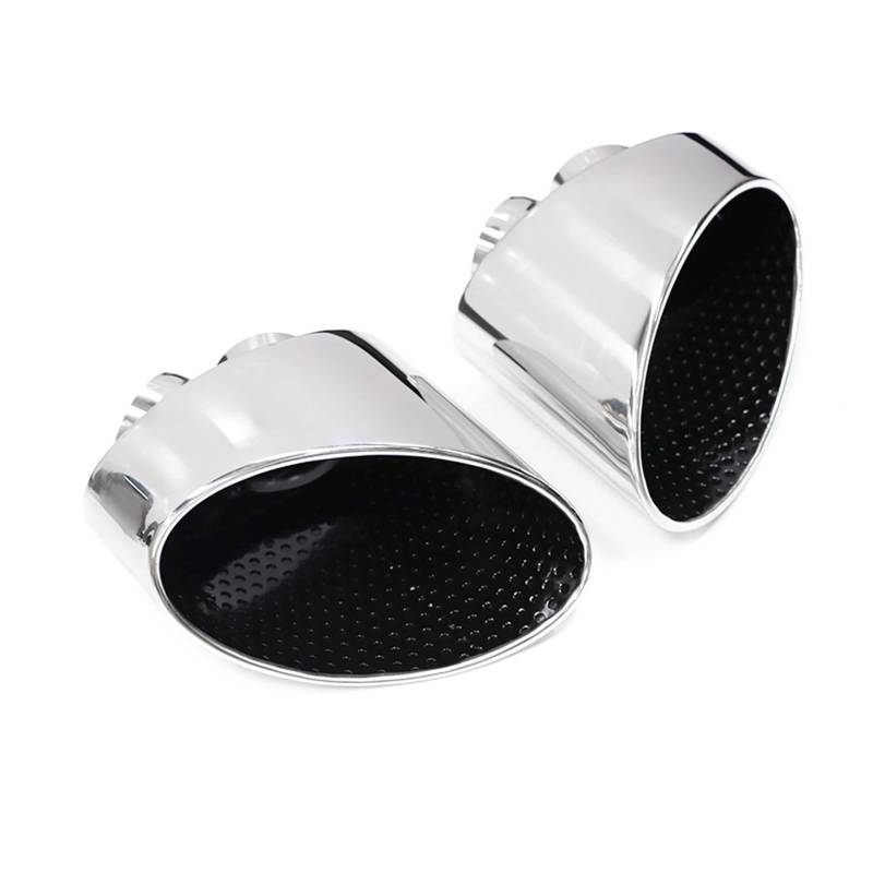 Auto Auspuff Endrohr Für A3 A4 A5 A6 A7 Bis RS3 RS4 RS5 RS6 RS7 Endrohrdüse Schalldämpferspitze Ovale Auspuffspitze Große Bohrung 220 Mm Auspuff Endrohr(A Style Silver 1) von LIANGBAOS