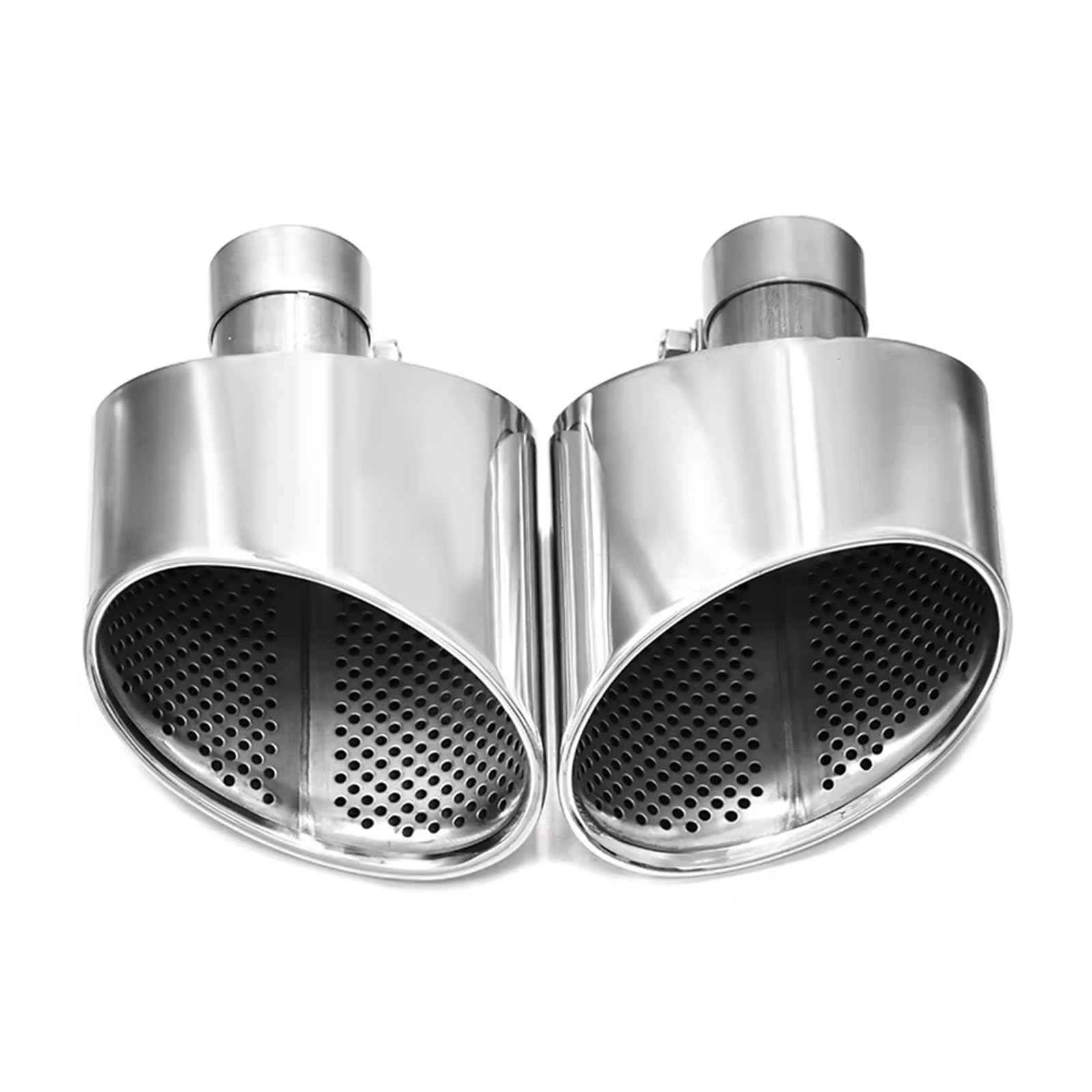 Auto Auspuff Endrohr Für A3 A4 A5 A6 A7 Bis RS3 RS4 RS5 RS6 RS7 Look Endrohrdüse Auspuffanlage Schalldämpferspitze Ovale Auspuffspitze Auspuff Endrohr(Silber) von LIANGBAOS