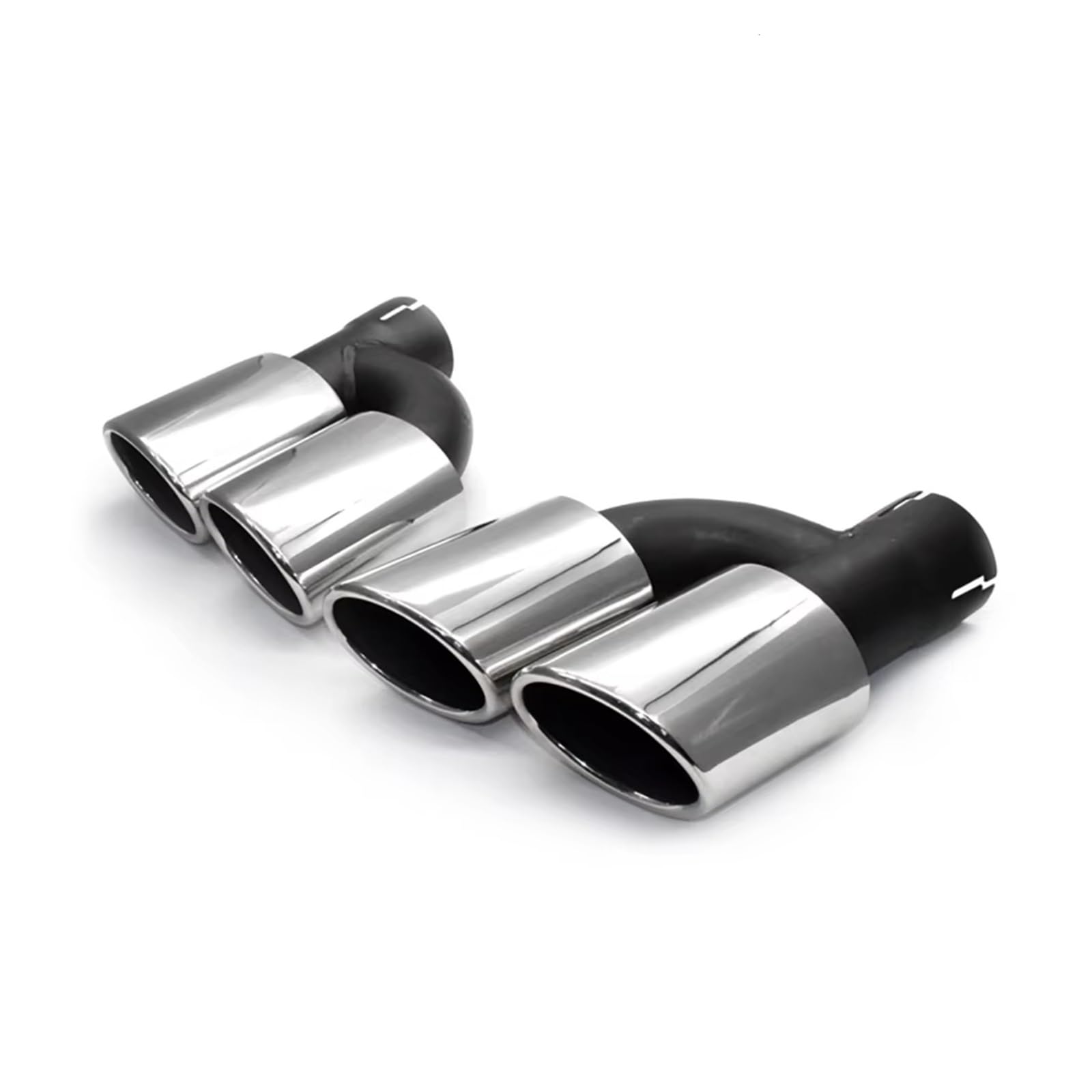 Auto Auspuff Endrohr Für A4 A5 A6 A7 Auspuff Endrohr Modifikation Upgrade S4 S5 S6 S7 Dual Outlet Endrohr Schalldämpfer Auspuff Endrohr(Silber) von LIANGBAOS