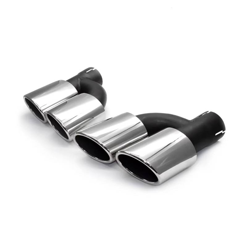 Auto Auspuff Endrohr Für A4 A5 A6 A7 Auspuff Endrohr Modifikation Upgrade S4 S5 S6 S7 Dual Outlet Endrohr Schalldämpfer Auspuff Endrohr(Silber) von LIANGBAOS