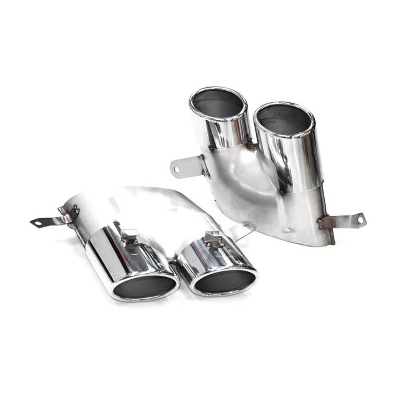 Auto Auspuff Endrohr Für A6 A7 2016 2017 2018 Schalldämpferspitze Upgrade S6 S7 Vierauslass Edelstahl-Endrohr-Auspuffanlage Auspuff Endrohr(Silber) von LIANGBAOS
