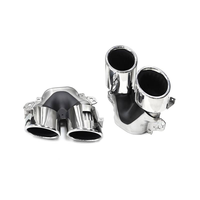 Auto Auspuff Endrohr Für Benz A-Klasse W177 A35 A200 A180 Upgrade A45 Heckstoßstange Schalldämpfer Header Auspuffanlage Quad Auto Auspuffspitze Auspuff Endrohr(Silver A) von LIANGBAOS