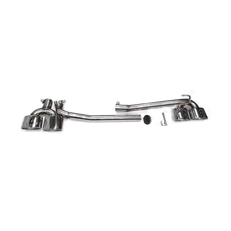Auto Auspuff Endrohr Für Benz W204 C180 C200 C260 Upgrade C63 Vier Outlet Endrohr Schalldämpfer Auspuff System Auspuff Endrohr Auspuff Endrohr(Silver 22cm) von LIANGBAOS