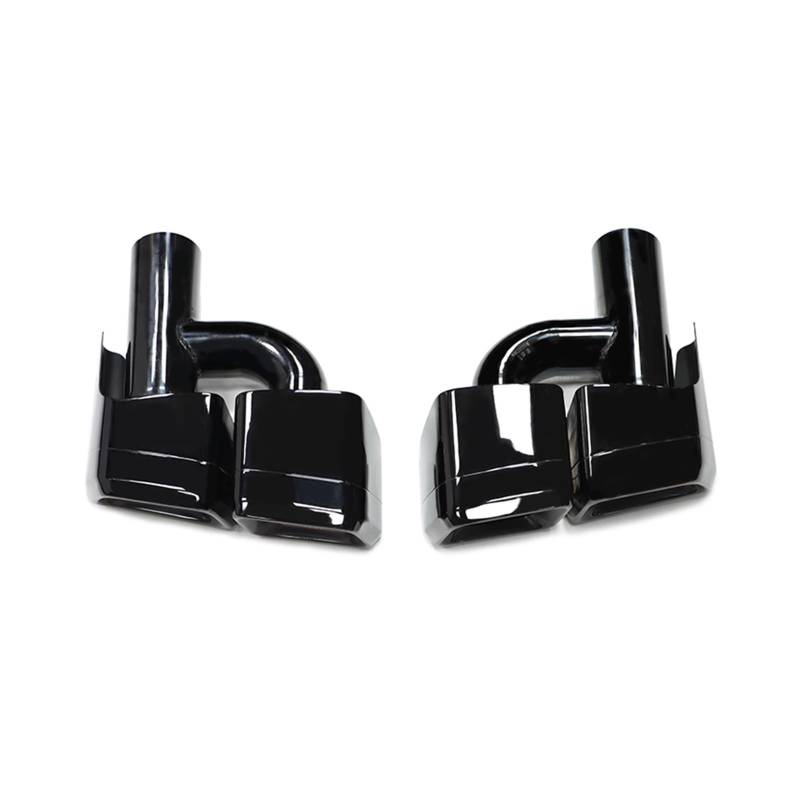 Auto Auspuff Endrohr Für Benz W212 E63 Für CLS W204 Abgasanlage Düse Schalldämpfer Spitze 2 Teile/los Quad Auto Endrohr Auspuff Endrohr(H Black) von LIANGBAOS