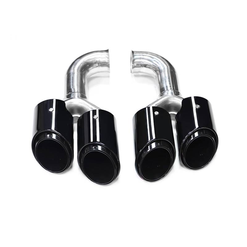 Auto Auspuff Endrohr Für Cayenne 2011-2013 Auspuff Modifikation Upgrade Dual Outlet Quad Sport Endrohr Edelstahl Schalldämpfer Auspuff Endrohr(Long Black) von LIANGBAOS
