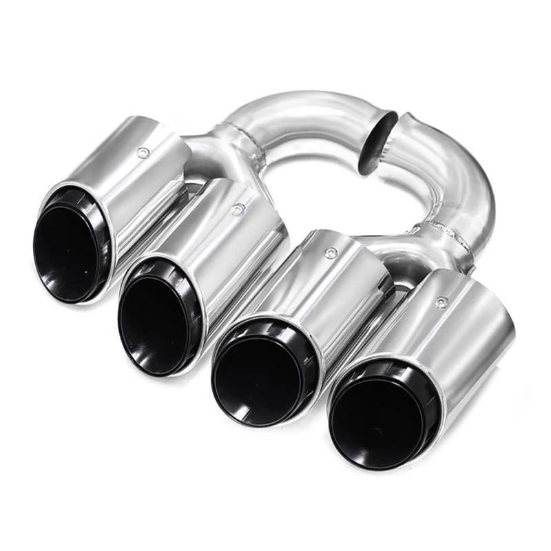 Auto Auspuff Endrohr Für Cayenne 2011-2013 Auspuff Modifikation Upgrade Dual Outlet Quad Sport Endrohr Edelstahl Schalldämpfer Auspuff Endrohr(Long Silver) von LIANGBAOS