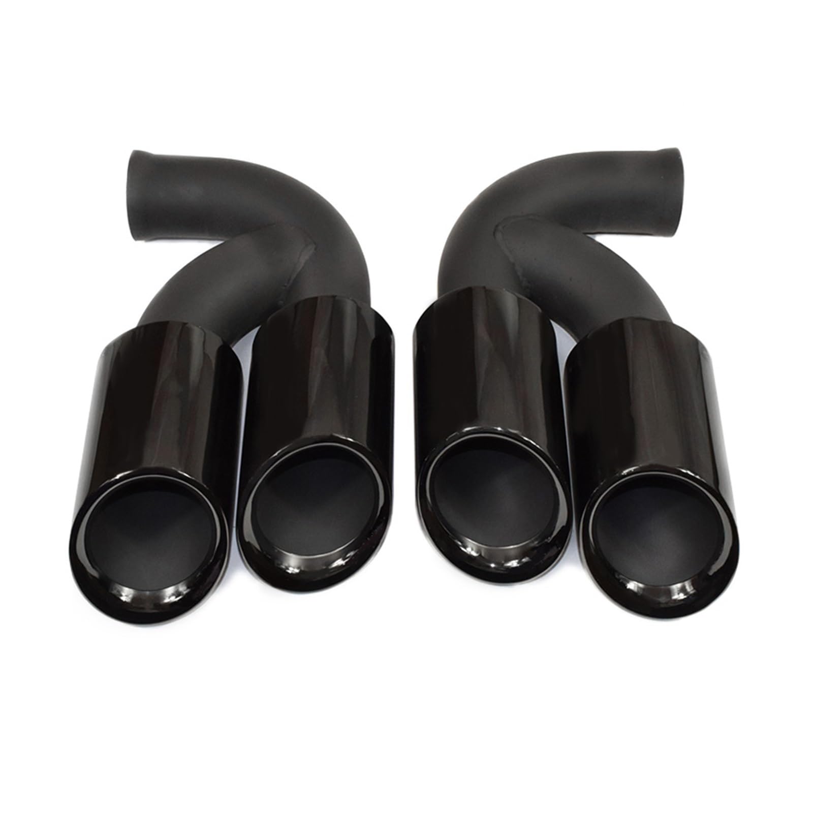Auto Auspuff Endrohr Für Cayenne 2011-2014 Auspuff Modifikation Upgrade Quad Endrohr 304 Edelstahl Schalldämpfer Spitze Düse Auspuff Endrohr(Black Short) von LIANGBAOS