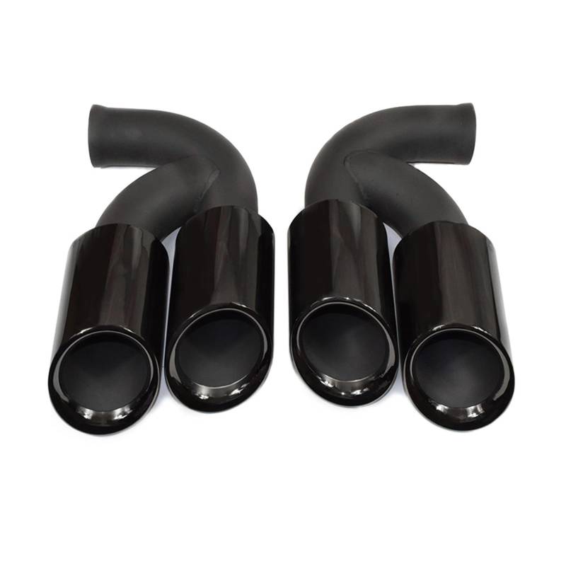 Auto Auspuff Endrohr Für Cayenne 2011-2014 Auspuff Modifikation Upgrade Quad Endrohr 304 Edelstahl Schalldämpfer Spitze Düse Auspuff Endrohr(Black Short) von LIANGBAOS