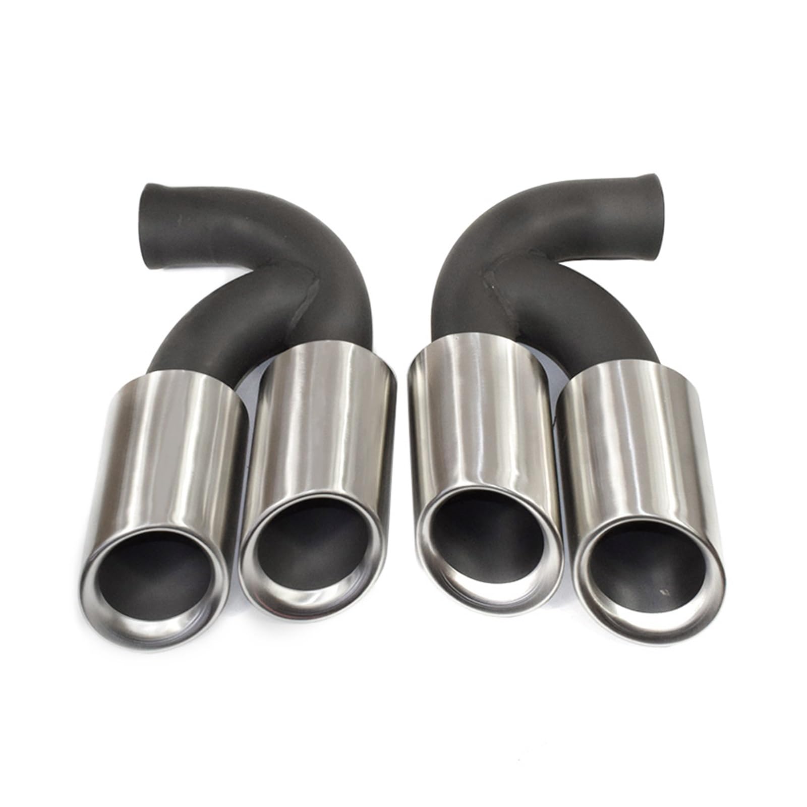 Auto Auspuff Endrohr Für Cayenne 2011-2014 Auspuff Modifikation Upgrade Quad Endrohr 304 Edelstahl Schalldämpfer Spitze Düse Auspuff Endrohr(Silver A Short) von LIANGBAOS