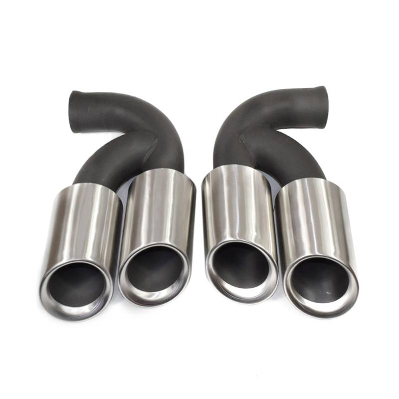 Auto Auspuff Endrohr Für Cayenne 2011-2014 Auspuff Modifikation Upgrade Quad Endrohr 304 Edelstahl Schalldämpfer Spitze Düse Auspuff Endrohr(Silver A Short) von LIANGBAOS