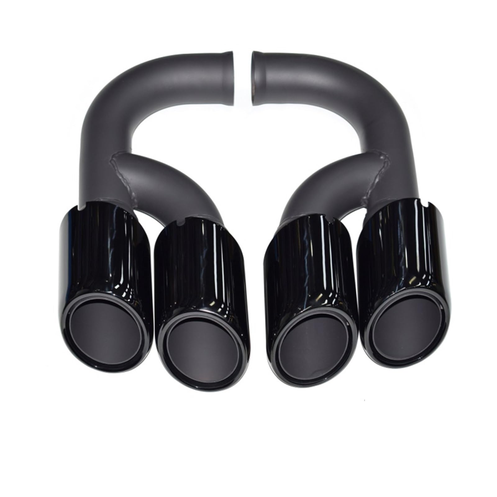 Auto Auspuff Endrohr Für Cayenne 958 2011-2014 304 Edelstahl Schalldämpfer Spitze Düse Endrohr Auspuffanlage Spitze Quad Auto Auspuff Spitze Auspuff Endrohr(Black Long) von LIANGBAOS