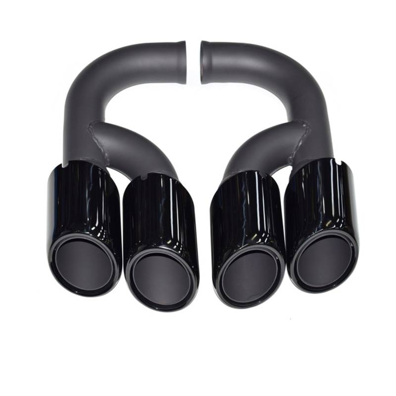 Auto Auspuff Endrohr Für Cayenne 958 2011-2014 304 Edelstahl Schalldämpfer Spitze Düse Endrohr Auspuffanlage Spitze Quad Auto Auspuff Spitze Auspuff Endrohr(Black Long) von LIANGBAOS