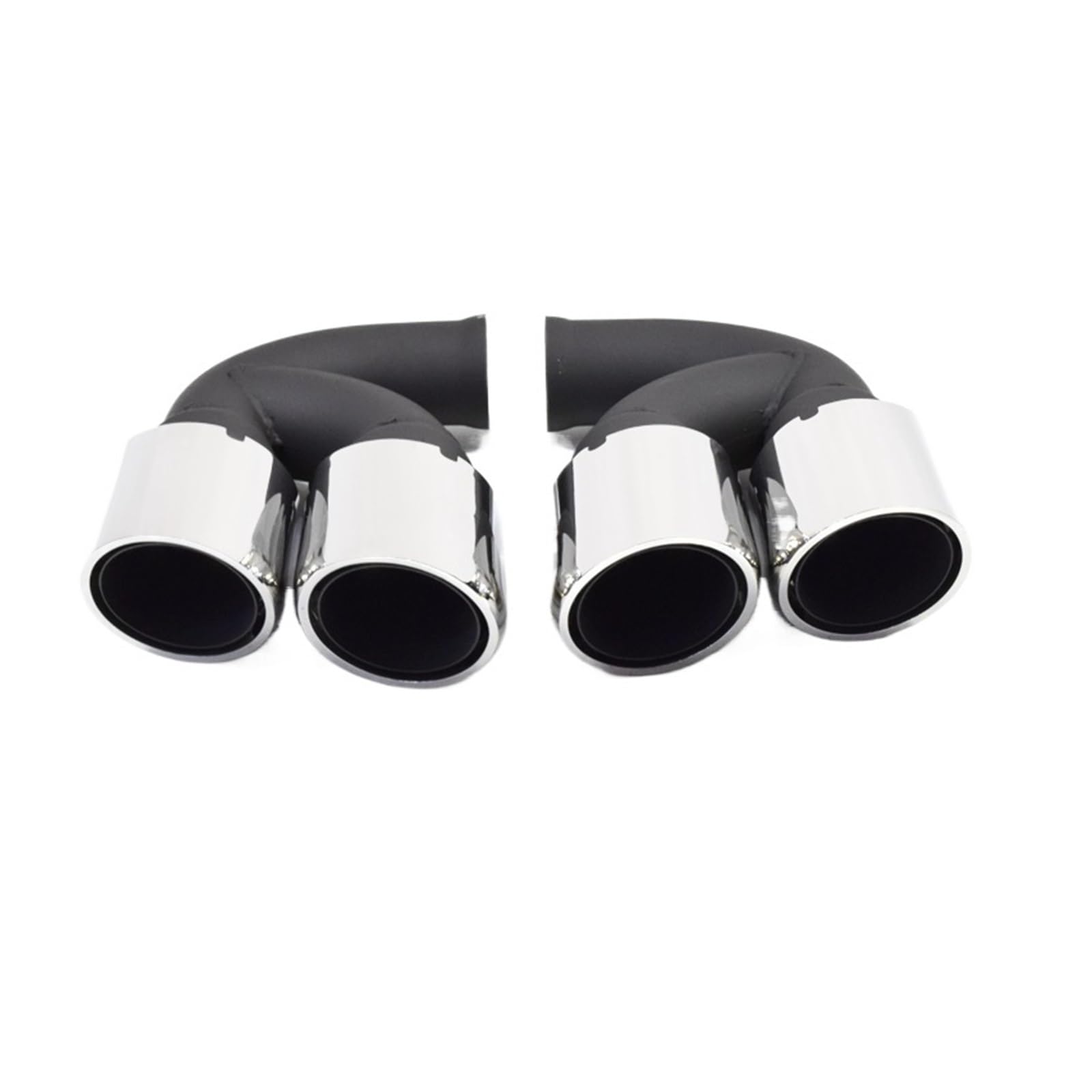 Auto Auspuff Endrohr Für Cayenne 958 2011-2014 304 Edelstahl Schalldämpfer Spitze Düse Endrohr Auspuffanlage Spitze Quad Auto Auspuff Spitze Auspuff Endrohr(Silver B Short) von LIANGBAOS