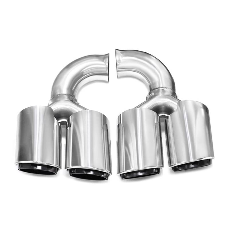 Auto Auspuff Endrohr Für Cayenne 958 2011-2014 304 Edelstahl Schalldämpfer Spitze Düse Endrohr Auspuffanlage Spitze Quad Auto Auspuff Spitze Auspuff Endrohr(Silver C Short) von LIANGBAOS
