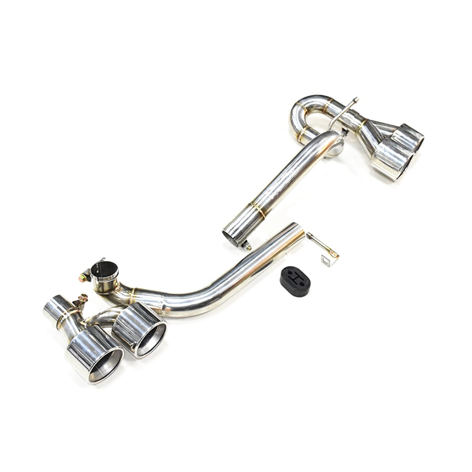 Auto Auspuff Endrohr Für E60 520i 525i 5er-Serie Geändert Für M5 Stoßstange Auspuffrohr Schalldämpfer Spitze Endrohr Düse Quad Auto Auspuffspitze Auspuff Endrohr(Silber) von LIANGBAOS