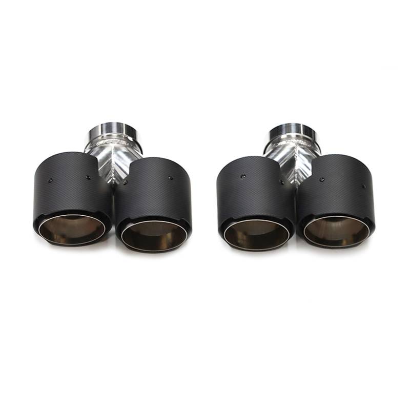 Auto Auspuff Endrohr Für F10 F11 535d 535i 640i 640d Bis G30 G31 Look Auto Auspuffanlage Düse Endrohr Quad Auspuffspitze Auspuff Endrohr(Carbon Fiber B) von LIANGBAOS