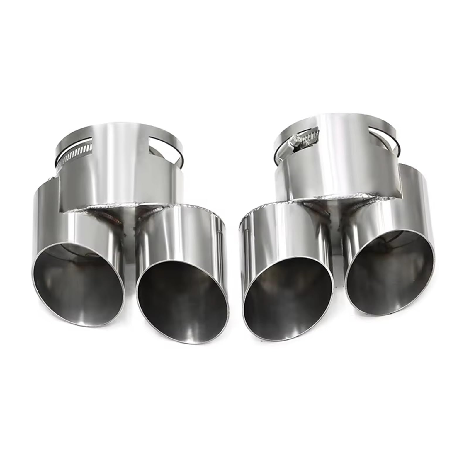 Auto Auspuff Endrohr Für G05 X5 G06 X6 Quad Endrohr Kein Schweißen Auspuffrohr Edelstahl Kein Schneiden Schalldämpfer Spitze Düse Endrohr Auspuff Endrohr(Silber) von LIANGBAOS