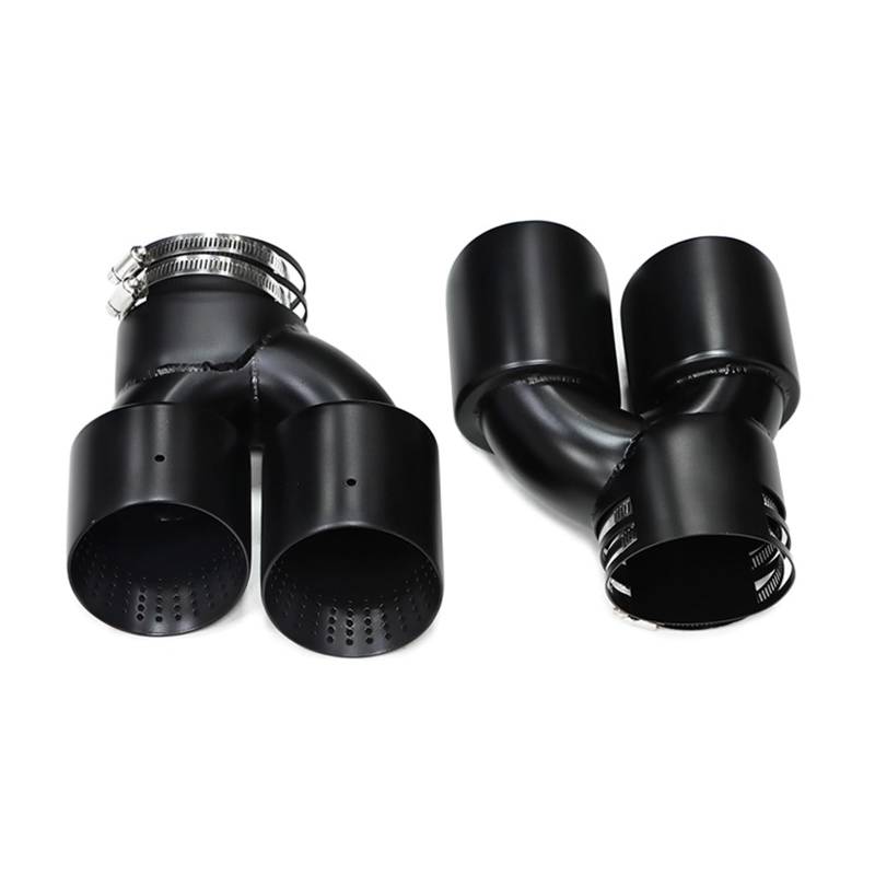 Auto Auspuff Endrohr Für G22 G23 G26 M440i 2021 2022+ Dual M Auspuffrohr Schalldämpfer Spitze Auspuffanlage Düse Endrohr Auspuff Endrohr(Black Matte SS) von LIANGBAOS