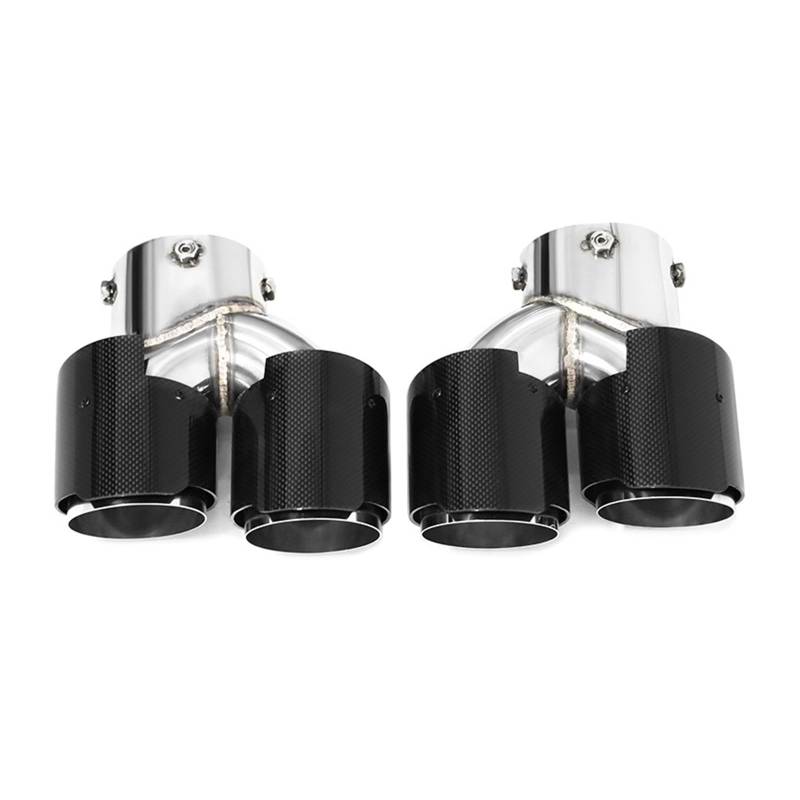 Auto Auspuff Endrohr Für G22 G23 G26 M440i 2021 2022+ Dual M Auspuffrohr Schalldämpfer Spitze Auspuffanlage Düse Endrohr Auspuff Endrohr(Carbon Fiber E) von LIANGBAOS