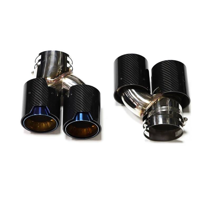 Auto Auspuff Endrohr Für G22 G23 G26 M440i 2021 2022+ Dual M Auspuffrohr Schalldämpfer Spitze Auspuffanlage Düse Endrohr Auspuff Endrohr(Carbon Fiber N) von LIANGBAOS