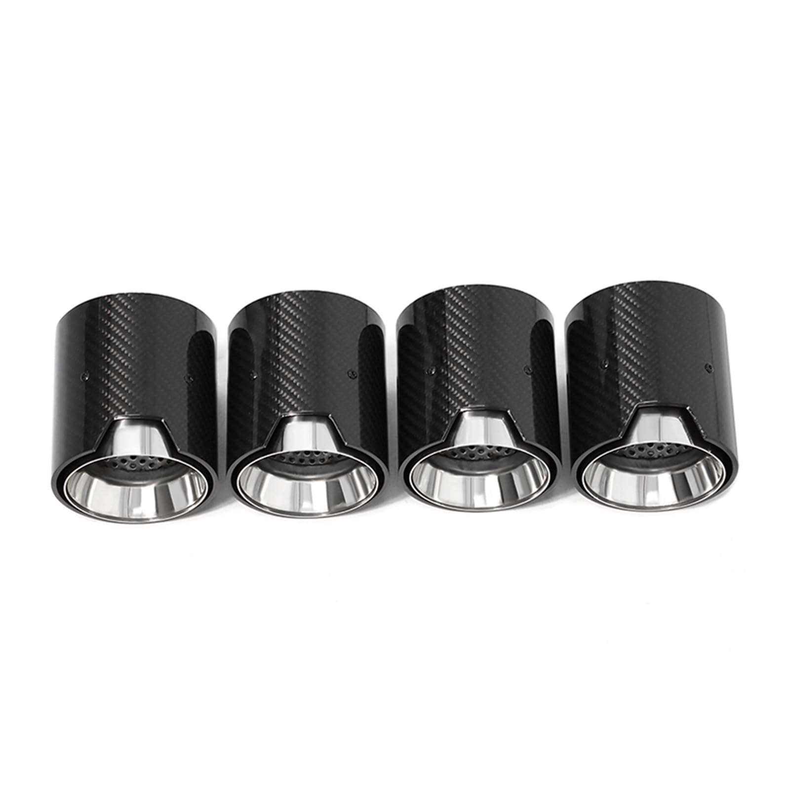 Auto Auspuff Endrohr Für M2 F8 M3 F80 M4 F82 M5 F10 M6 F12 Schalldämpferspitze 70mm Düse 4 Stück Autoauspuffspitze Auspuff Endrohr(Carbon Fiber A) von LIANGBAOS