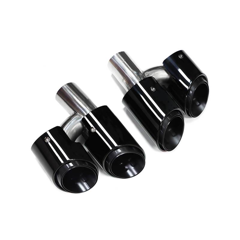 Auto Auspuff Endrohr Für Panamera 970 2010-2013 Für GTS Auspuffrohr Schalldämpfer Spitze Düse 304 Edelstahl Auto Quad Auspuffspitze Auspuff Endrohr(Black B) von LIANGBAOS
