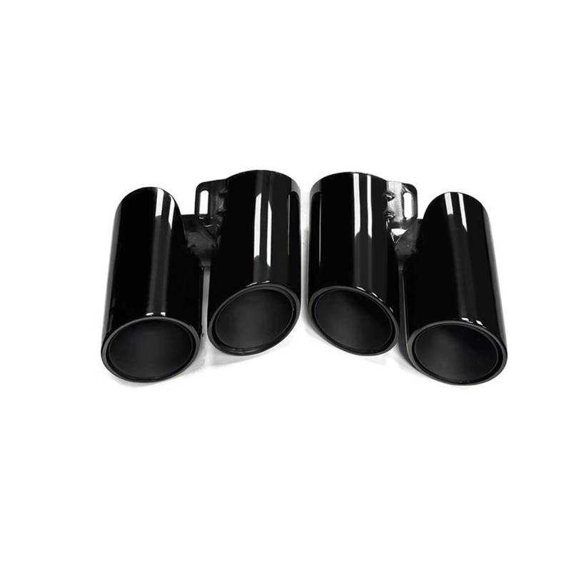 Auto Auspuff Endrohr Für Panamera 971 2018-2024 Auspuffdüsen-Umbau-Upgrade Dual Outlet Quad Endrohrdüse Schalldämpfer Auspuff Endrohr(Black B) von LIANGBAOS