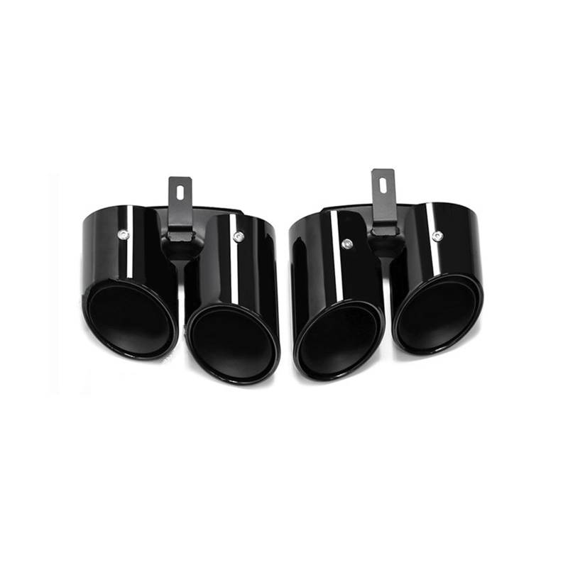 Auto Auspuff Endrohr Für Panamera 971 Auspuffdüsen-Umbau-Upgrade, Dual-Outlet-Quad-Endrohrdüsen-Schalldämpfer 2018–2024 Auspuff Endrohr(Black A) von LIANGBAOS