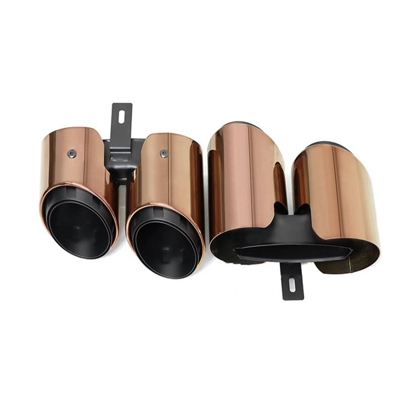 Auto Auspuff Endrohr Für Panamera 971 Auspuffdüsen-Umbau-Upgrade, Dual-Outlet-Quad-Endrohrdüsen-Schalldämpfer 2018–2024 Auspuff Endrohr(Bronze) von LIANGBAOS