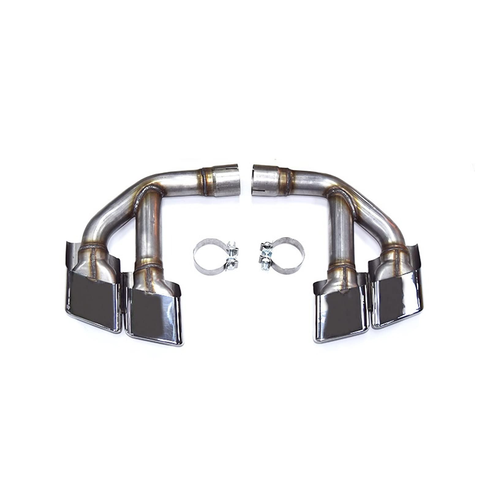 Auto Auspuff Endrohr Für Q7 4M 2.0t 3.0t SQ7 2015-2019 Design Quad Square Tips Auspuffanlage Düsenschalldämpfer Spitze 304 Edelstahl Auspuff Endrohr(2.0t Petrol silver) von LIANGBAOS