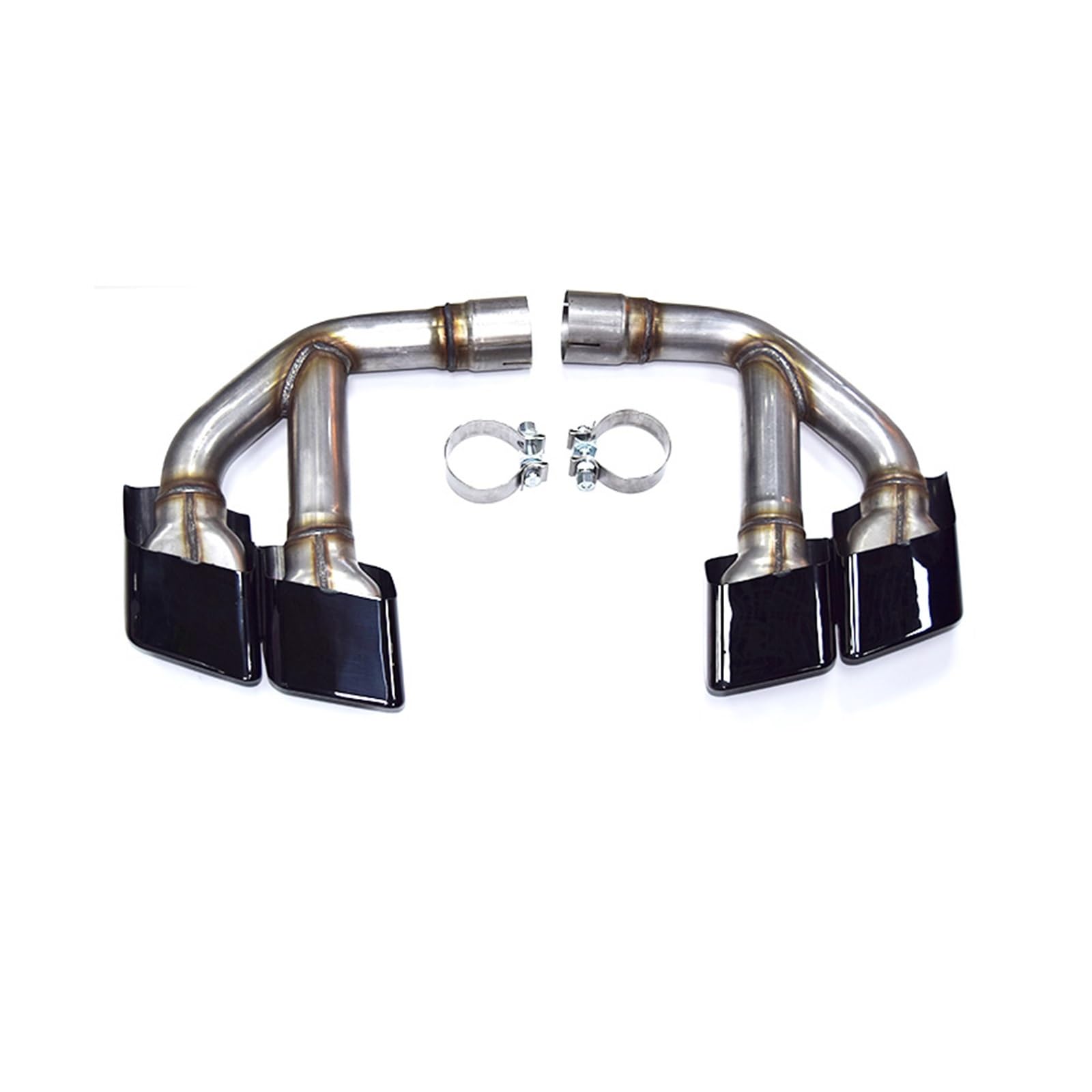 Auto Auspuff Endrohr Für Q7 4M 2.0t 3.0t SQ7 2015-2019 Design Quad Square Tips Auspuffanlage Düsenschalldämpfer Spitze 304 Edelstahl Auspuff Endrohr(3.0t Diesel Black) von LIANGBAOS