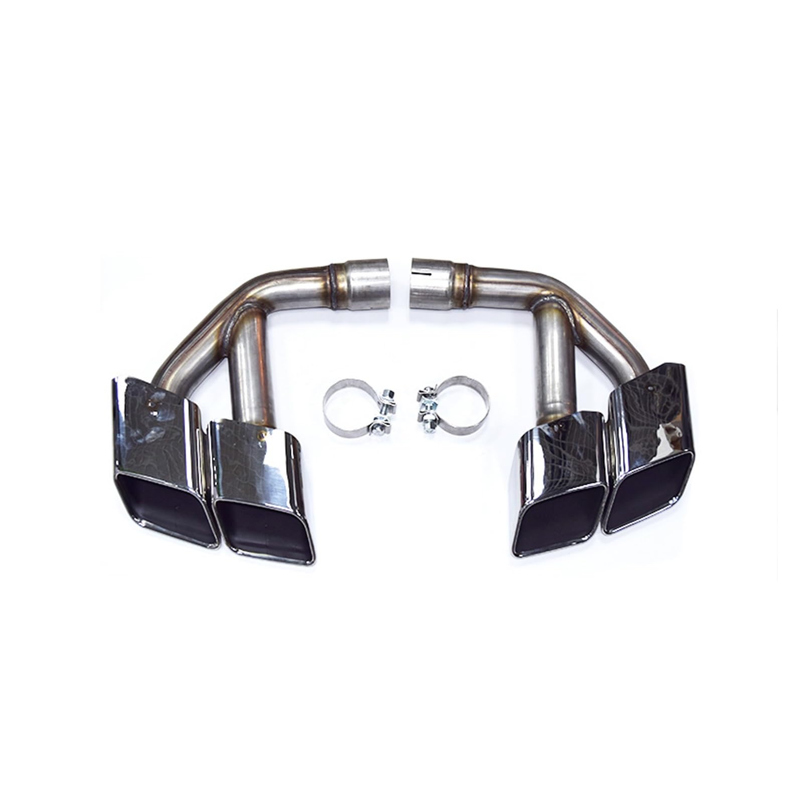 Auto Auspuff Endrohr Für Q7 4M 2.0t 3.0t SQ7 2015-2019 Design Quad Square Tips Auspuffanlage Düsenschalldämpfer Spitze 304 Edelstahl Auspuff Endrohr(3.0t Diesel Silver) von LIANGBAOS