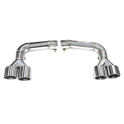 Auto Auspuff Endrohr Für Q8 2019-2023 Verbesserte SQ8 Quad Schalldämpfer Header Abgassysteme Auspuffdüsen Auto Auspuff Endrohre Auspuff Endrohr(Silber) von LIANGBAOS