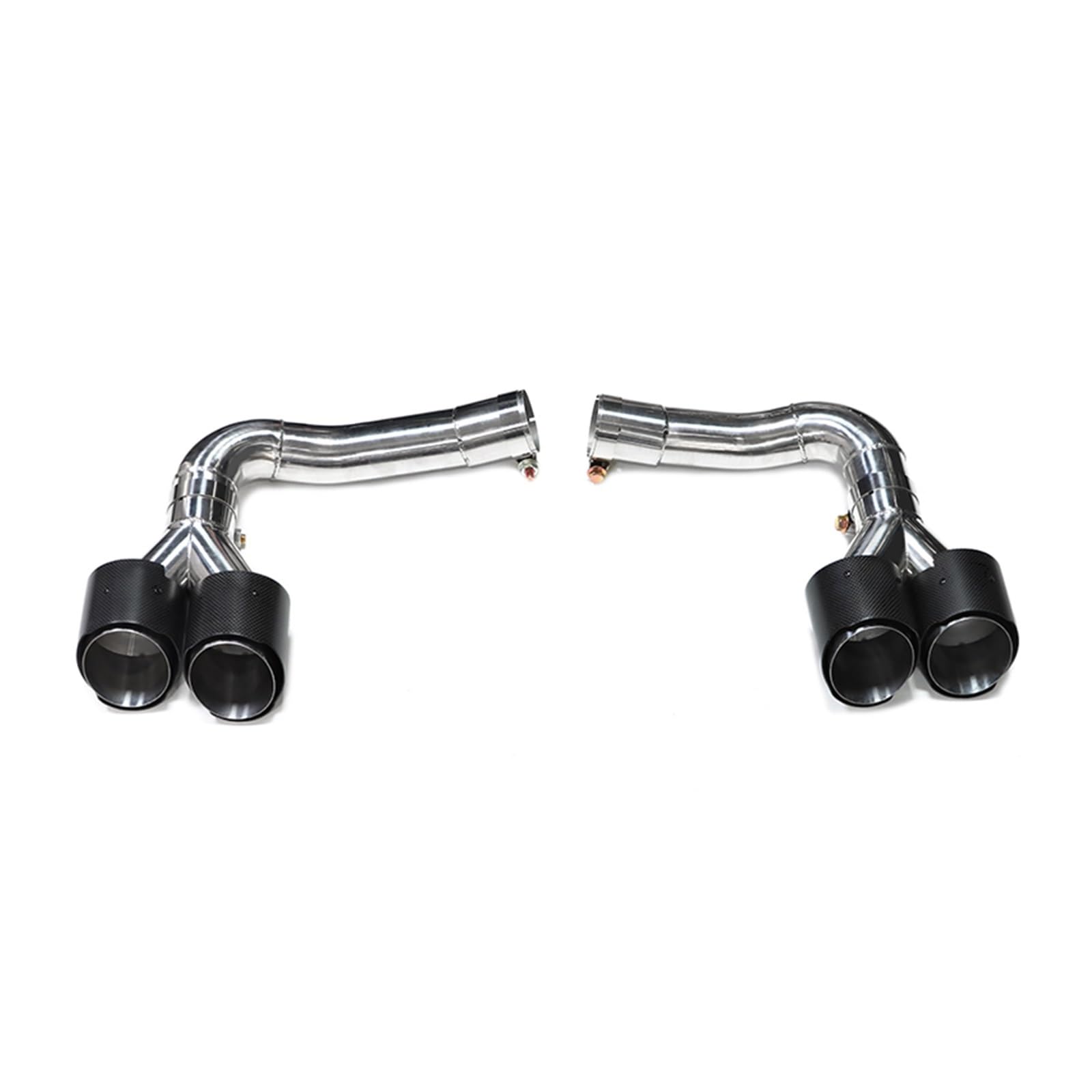 Auto Auspuff Endrohr Für Q8 2020 2021 2022 Up SQ8 Look Schalldämpfer Spitze Auspuff System Endrohr Tunning Düse Quad Auto Auspuff Spitze Auspuff Endrohr(Carbon Fiber) von LIANGBAOS