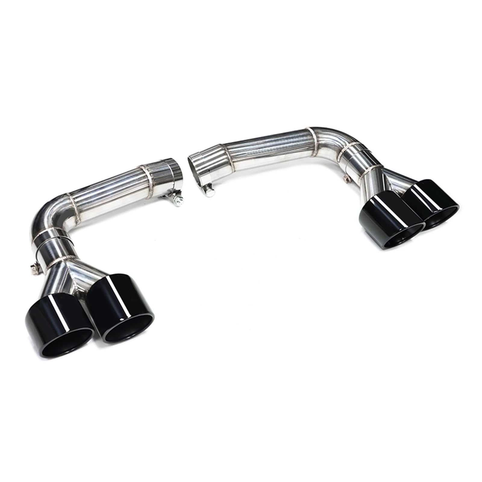 Auto Auspuff Endrohr Für Q8 2020 2021 2022 Up SQ8 Look Schalldämpfer Spitze Auspuff System Endrohr Tunning Düse Quad Auto Auspuff Spitze Auspuff Endrohr(Schwarz) von LIANGBAOS