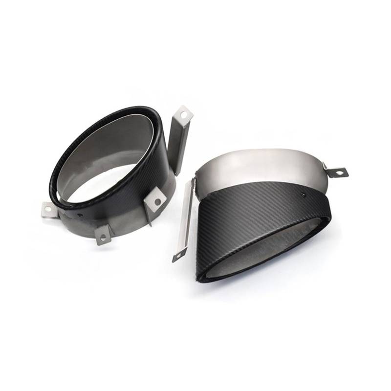 Auto Auspuff Endrohr Für R8 V10 2010-2015 Carbonfaser-Autoauspuffendrohr Autoauspuffdüsenspitzen Ovale Carbonfaser-Auspuffspitze Auspuff Endrohr(Style A) von LIANGBAOS