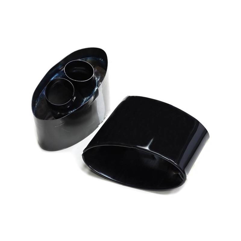 Auto Auspuff Endrohr Für RS5 RS6 RS7 Doppelter Innerer Auspuff PiPe C8 Für A6 A7 Schalldämpferspitze Düse Auto Große Ovale Auspuffspitze Auspuff Endrohr(Black Double inner A) von LIANGBAOS