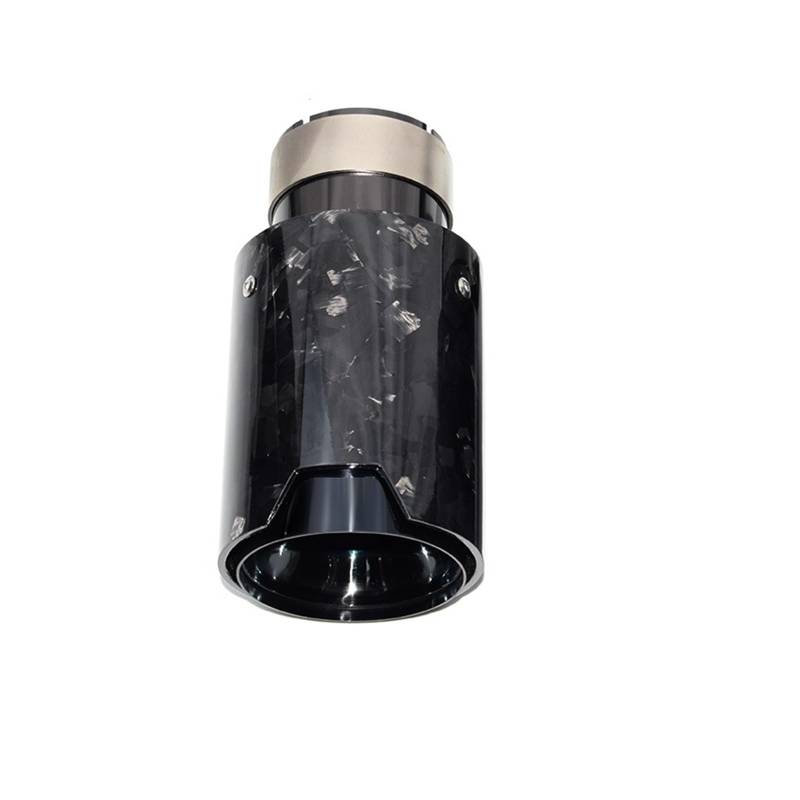 Auto Auspuff Endrohr Für Universal Auspuffrohr Upgrade Geschmiedet Carbon Faser Schwarz Silber Blau Schalldämpfer Spitze Düse Auspuff Kopf Auspuff Endrohr(In64 ot93mm c) von LIANGBAOS