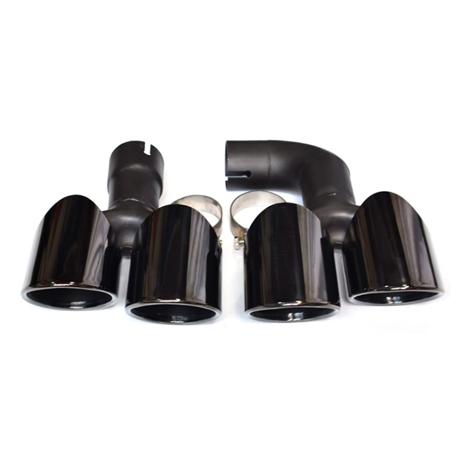 Auto Auspuff Endrohr Für X4 30i G02 2018-2021 Upgrade X4M Stil Stoßstange Schalldämpfer Spitze Auspuff System Düse 1 Paar Quad Auto Auspuff Spitze Auspuff Endrohr(Black B) von LIANGBAOS