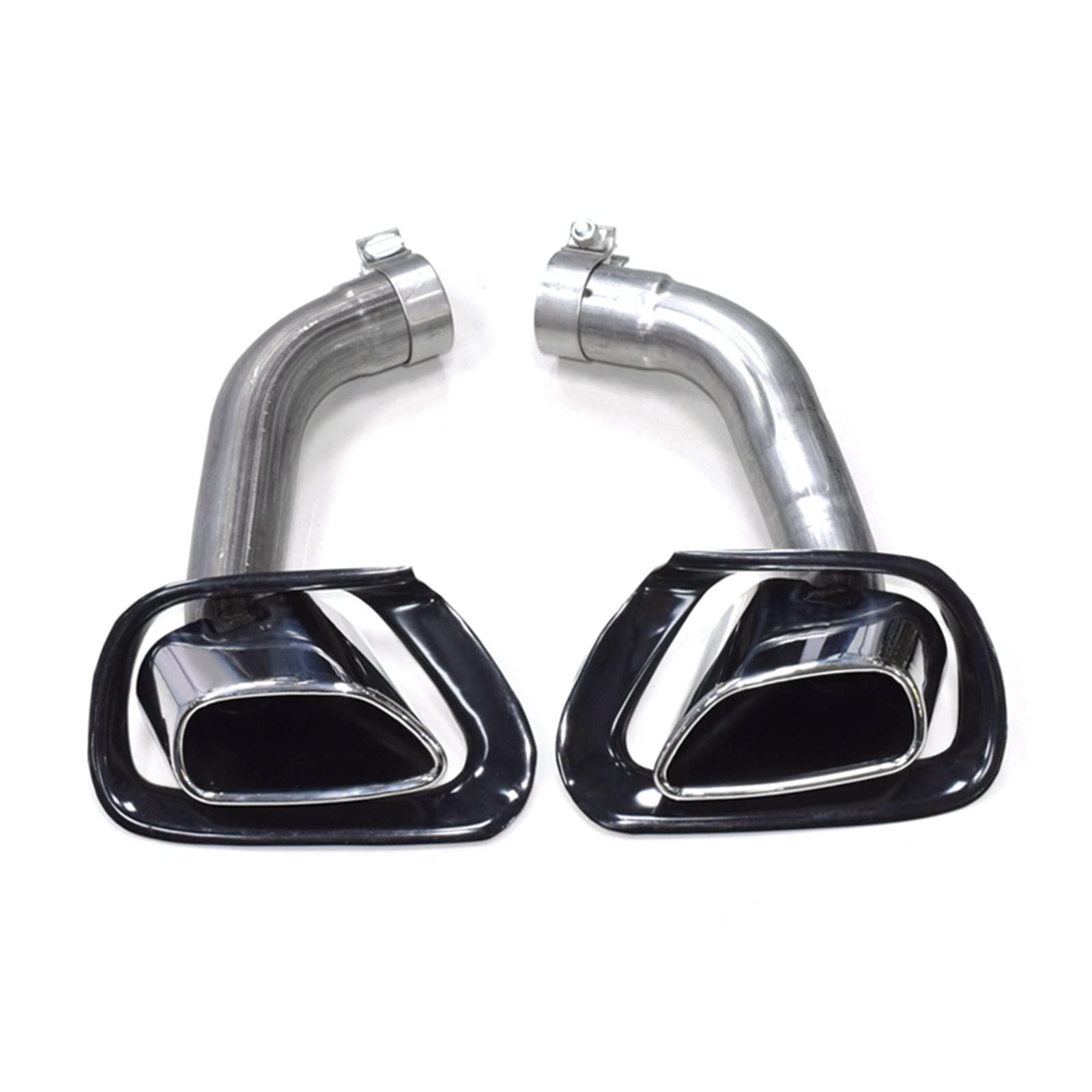 Auto Auspuff Endrohr Für X5 E70 V8 Look 2007-2010 Auspuffrohr Schalldämpfer Spitze Auto Auspuff Endrohr Düse 1 Paar Auspuff Spitze Auspuff Endrohr(Silver Exhaust cover) von LIANGBAOS