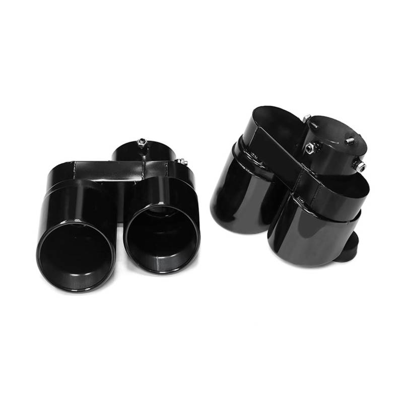 Auto Auspuff Endrohr Für X5 G05 X6 G05 Quadratisches Auspuff-Upgrade Sport 4-Auslass-Karbonfaser-Endrohr-Schalldämpfer-Auspuffsystem Auspuff Endrohr(Schwarz) von LIANGBAOS