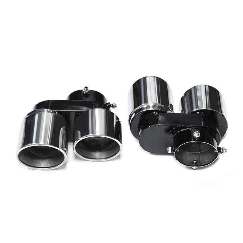 Auto Auspuff Endrohr Für X5 G05 X6 G05 Quadratisches Auspuff-Upgrade Sport 4-Auslass-Karbonfaser-Endrohr-Schalldämpfer-Auspuffsystem Auspuff Endrohr(Silber) von LIANGBAOS