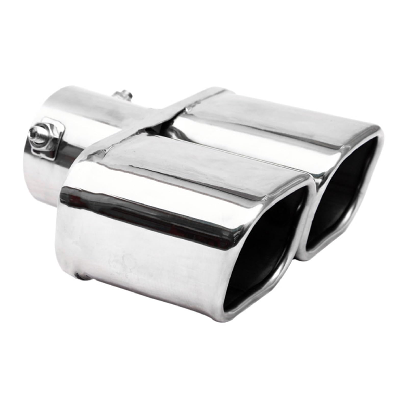 Auto Auspuff Endrohr Schalldämpferspitze Doppelauslass Universelle Quadratische Auspuffspitze Autoauspuffrohr Auspuffschalldämpfereinlass 60 Mm/75 Mm Auspuff Endrohr(Innet 60mm A) von LIANGBAOS