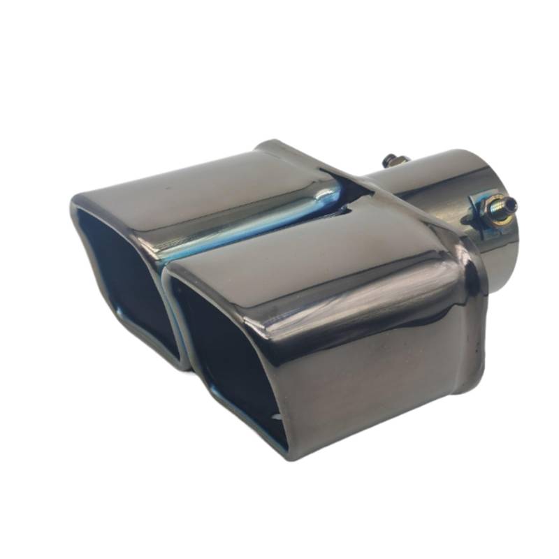 Auto Auspuff Endrohr Schalldämpferspitze Doppelauslass Universelle Quadratische Auspuffspitze Autoauspuffrohr Auspuffschalldämpfereinlass 60 Mm/75 Mm Auspuff Endrohr(Innet 75mm C) von LIANGBAOS